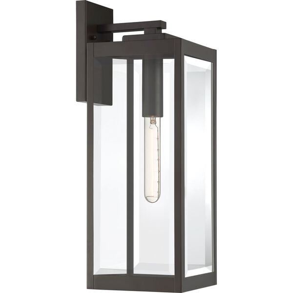 Westover Western Bronze 20-Inch One-Light Outdoor Lantern with Clear Beveled Glass, image 1