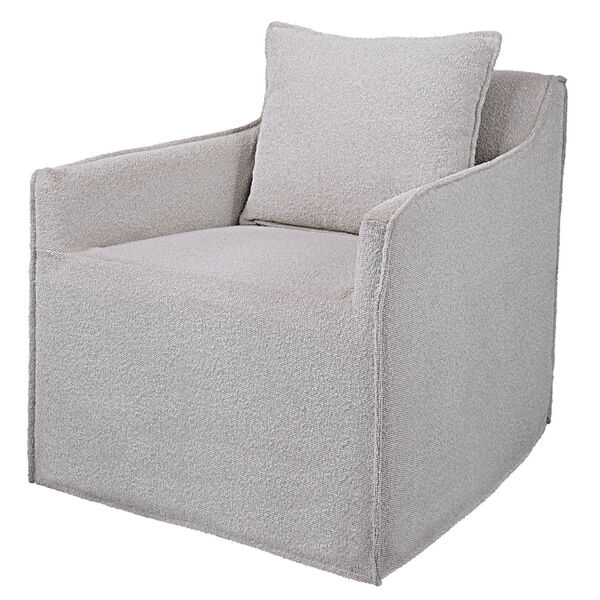 Welland Ivory Swivel Chair with Pillow, image 4