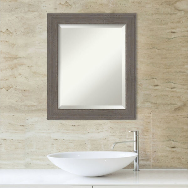 Alta Brown and Gray 21W X 25H-Inch Bathroom Vanity Wall Mirror, image 5