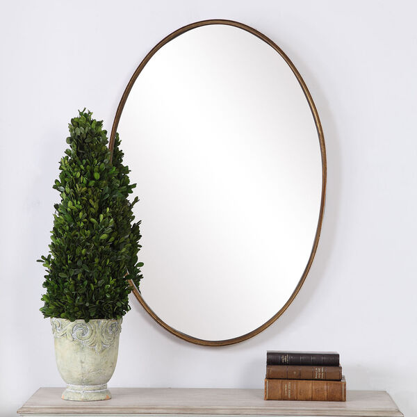 Linden Gold Oval Wall Mirror, image 3