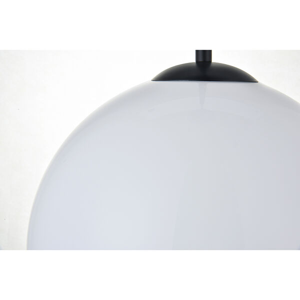 Baxter Black and Frosted White 11-Inch One-Light Pendant, image 6