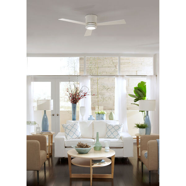 Clarity II Rubberized White 42-Inch LED Hugger Ceiling Fan, image 3