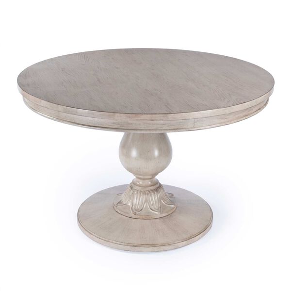 Evie Driftwood 48-Inch Round Pedestal Dining Table, image 1