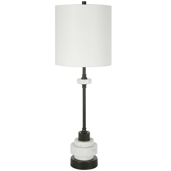 Alliance White and Satin Black Traditional Buffet Lamp, image 5