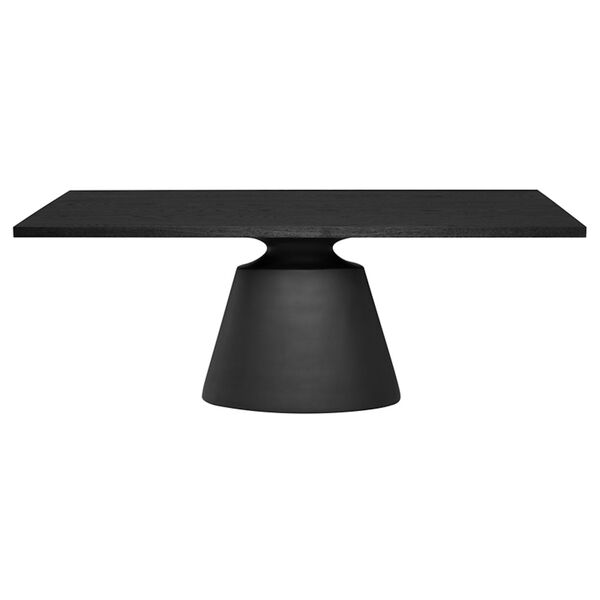 Taji Matte Black 79-Inch Dining Table with Rectangular Top, image 2