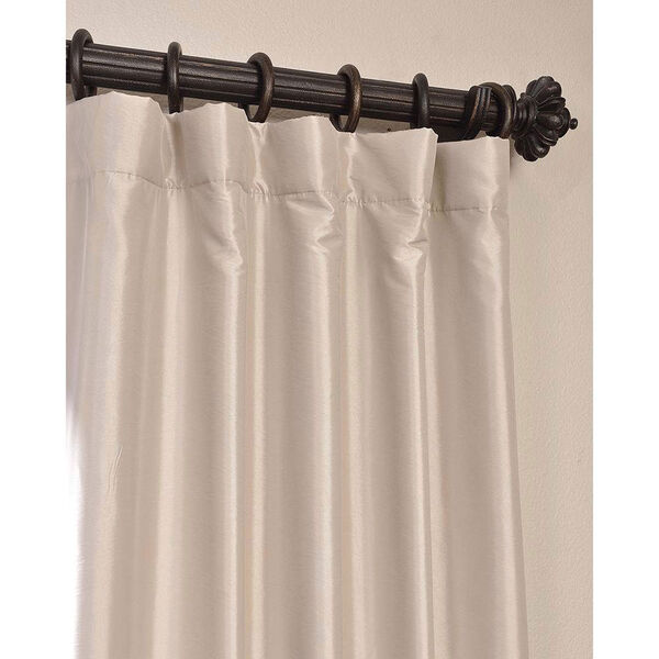 Whittier Beige 84 x 50-Inch Blackout Faux Silk Taffeta Curtain Single Panel, image 2