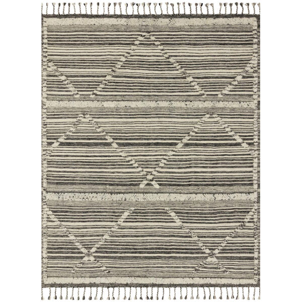 Iman Ivory Charcoal Rectangular: 8 Ft. 6 In. x 11 Ft. 6 In. Rug, image 1