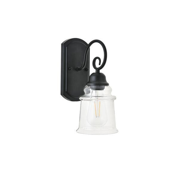 Spire Black Five-Inch One-Light Wall Sconce, image 3