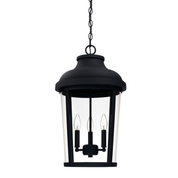 Dunbar Black Three-Light Outdoor Hanging Lantern, image 1