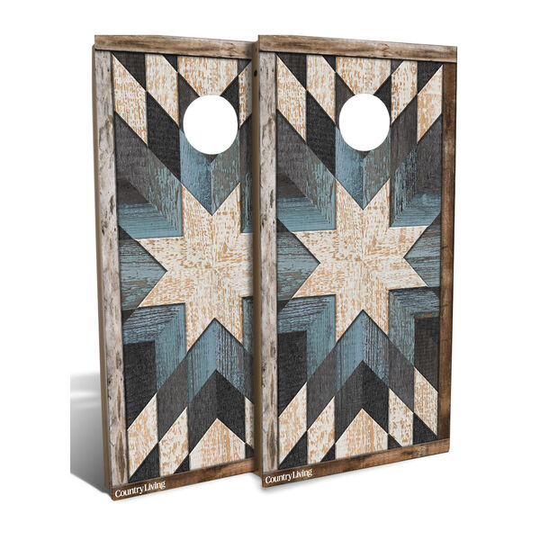 Country Living Weathered Star Cornhole Board Set with 8 Bags, image 1