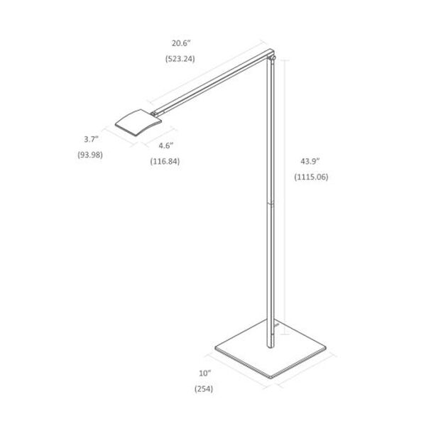 Mosso Pro Silver LED Floor Lamp, image 6