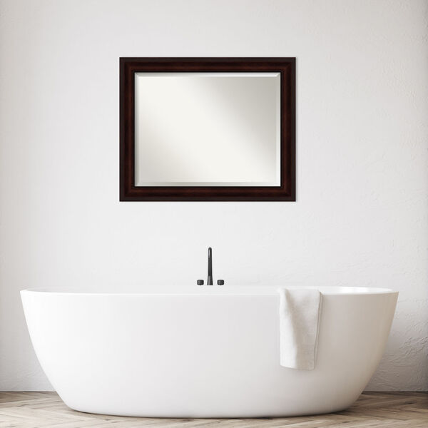 Brown 33W X 27H-Inch Bathroom Vanity Wall Mirror, image 3