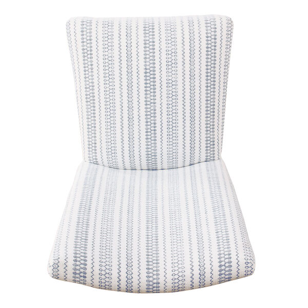 Classic Parsons Blue and Natural Striped Dining Chair, Set of 2, image 6