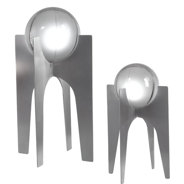 Ellianna Brushed Silver Sculpture, Set of 2, image 1