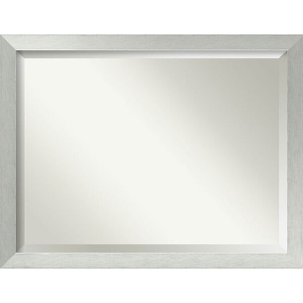 Brushed Sterling Silver 44 x 34 In. Bathroom Mirror, image 1