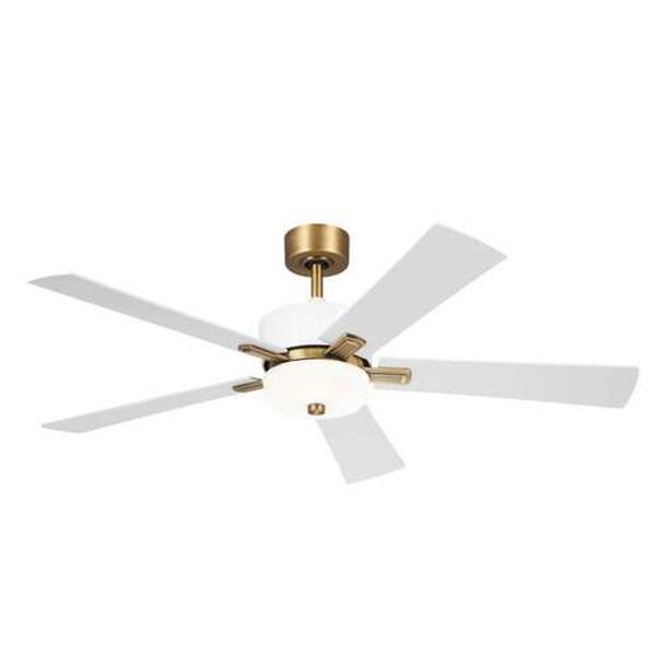 Icon Brushed Natural Brass LED 56-Inch Ceiling Fan, image 1