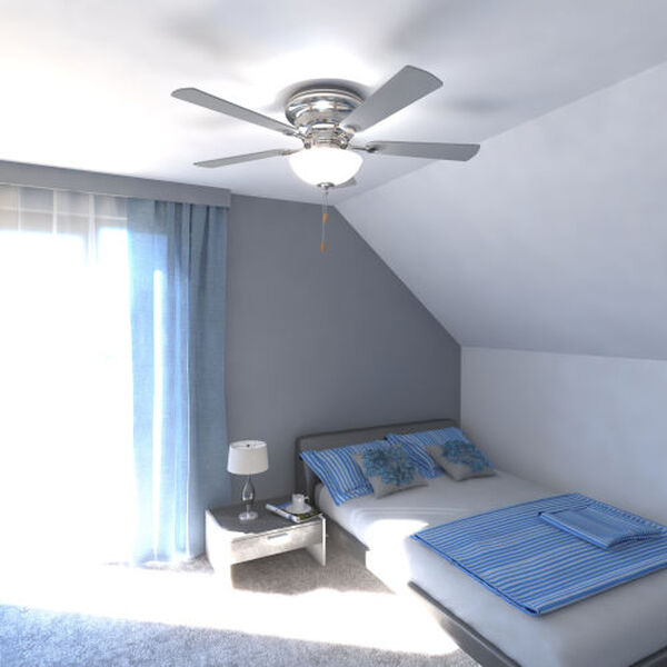 Expo Satin Nickel Two-Light Ceiling Fan, image 3