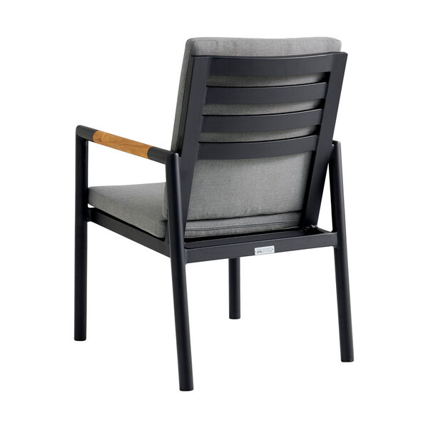 Crown Black Outdoor Dining Chair, Set of Two, image 4
