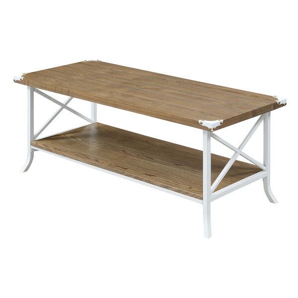 Brookline Driftwood White MDF Coffee Table, image 1
