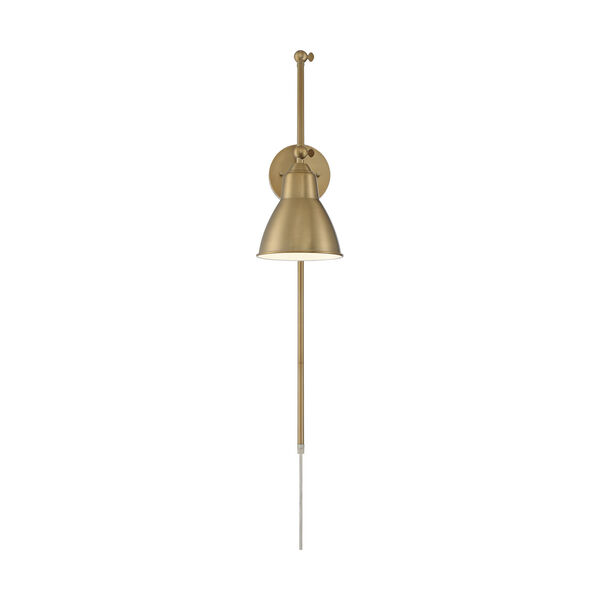 Fulton Brass Polished One-Light Adjustable Swing Arm Wall Sconce, image 2