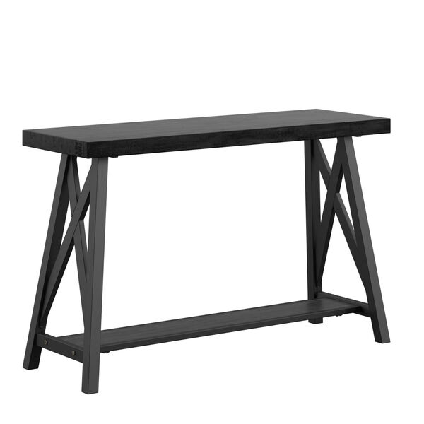 Gio Black X-Base Sofa Entryway Table, image 1
