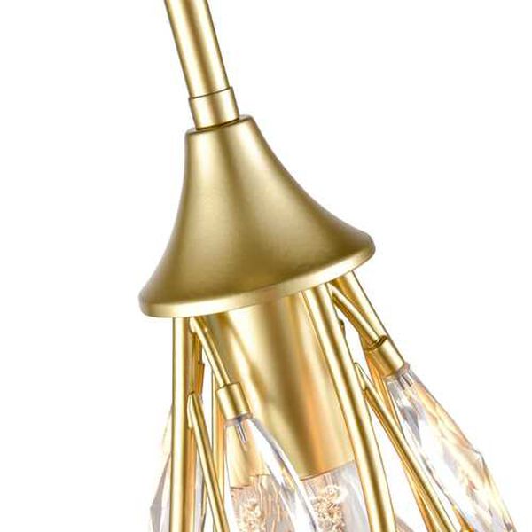 Flora Grace Champagne Gold One-Light Mini Pendant, image 3