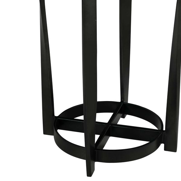Berkshire Aged Pewter and Black Accent Table, image 5