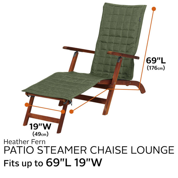Oak Heather Fern Patio Steamer Chaise Cover, image 4