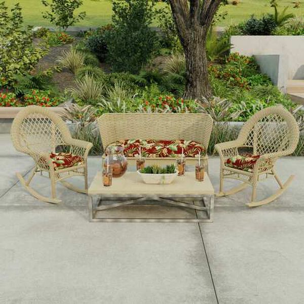 Siesta Key Pompei Multicolour 44 x 18 Inches French Edge Tufted Outdoor Settee Cushion, image 5
