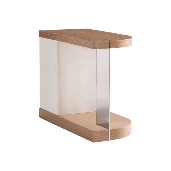 Modulum Natural and Stainless Steel 30-Inch Side Table, image 4