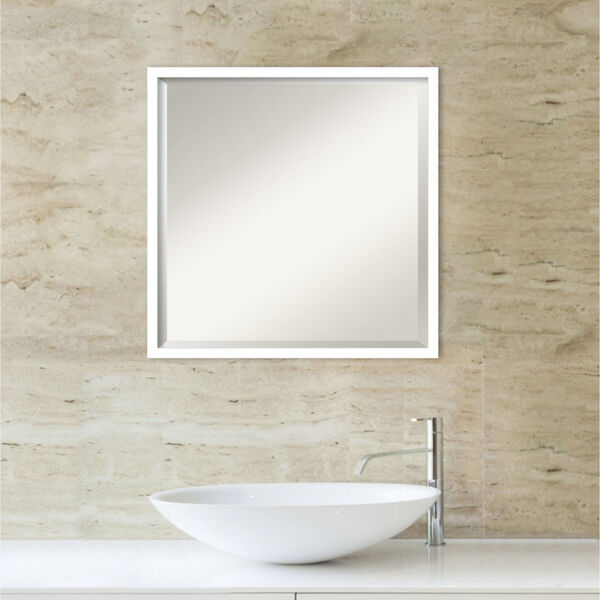 Svelte White 21W X 21H-Inch Bathroom Vanity Wall Mirror, image 5