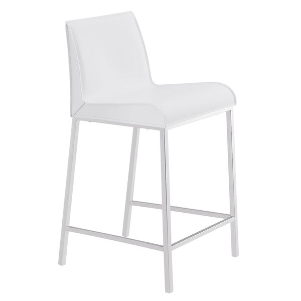 Cam White 17-Inch Counter Stool, Set of 2, image 2