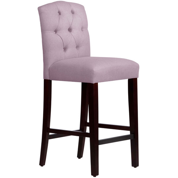 Linen Smokey Quartz 46-Inch Tufted Arched Bar stool, image 1