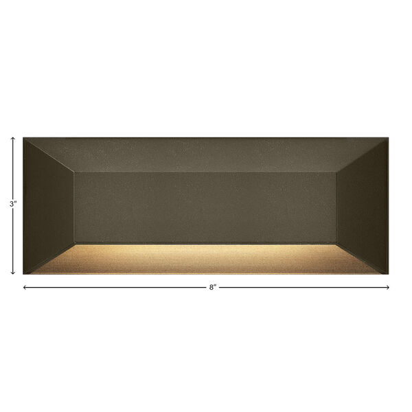 Nuvi Bronze Large Rectangular LED Deck Sconce, image 4