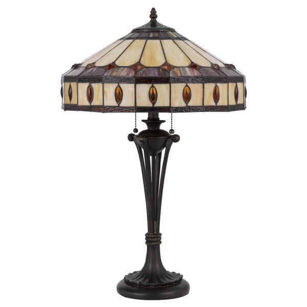 Tiffany Black Two-Light Table Lamp, image 5