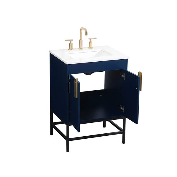 Eugene Blue 24-Inch Single Bathroom Vanity, image 2