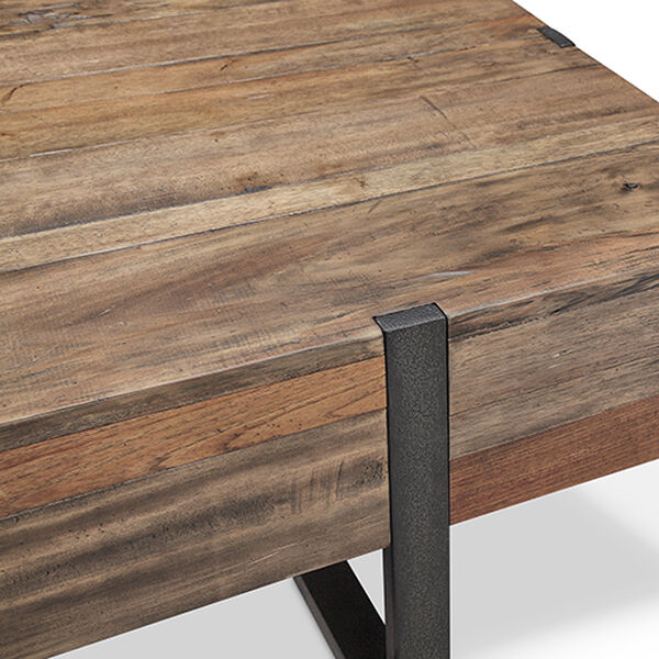 Prescott Modern Reclaimed Wood Rectangular End Table in Rustic Honey, image 3