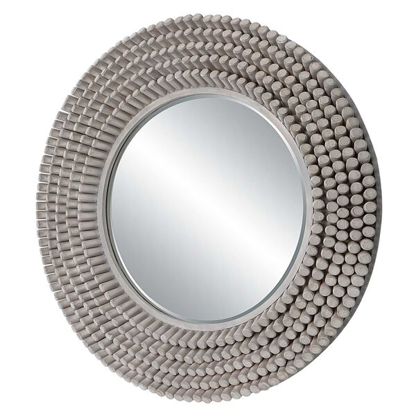 Portside Driftwood and Gray Round Wall Mirror, image 4