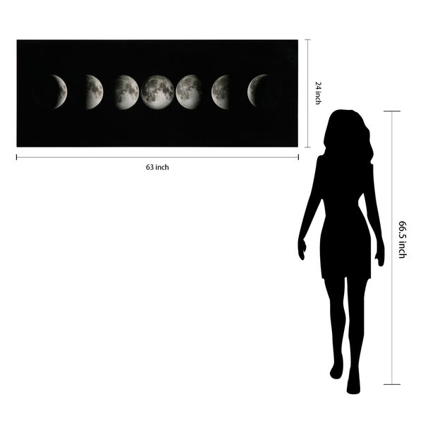 Moon Frameless Free Floating Tempered Glass Graphic Wall Art, image 6
