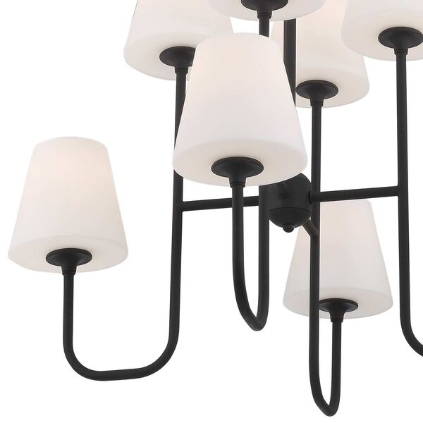 Keenan Black Forged Eight-Light Chandelier, image 6