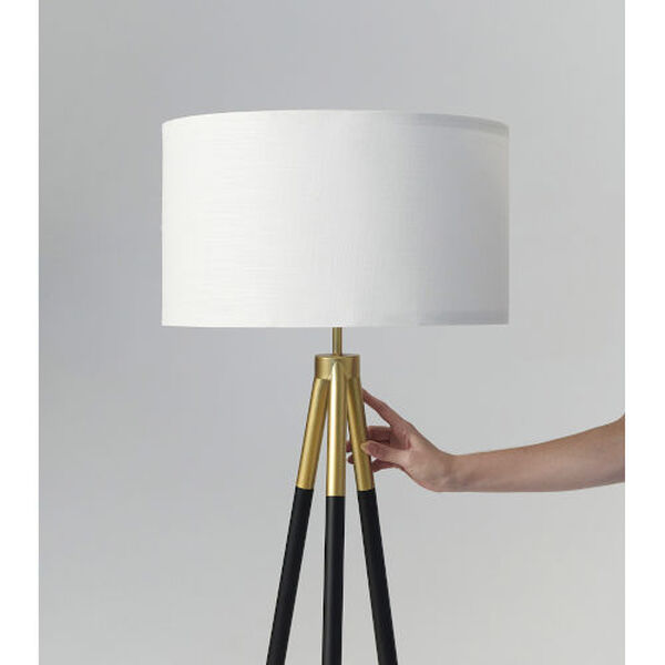 Levi Brass LED Floor Lamp, image 4