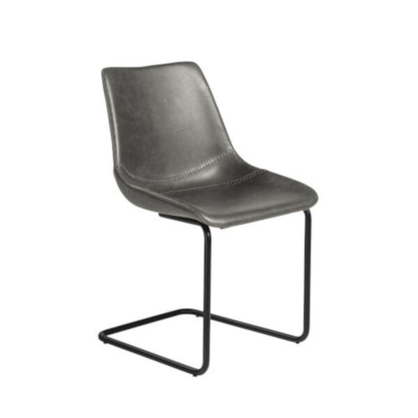 Emerson Dark Gray Leatherette Side Chair, Set of 2, image 2