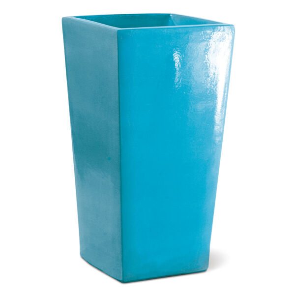 Ceramic Turquoise Blue English Planter, image 1