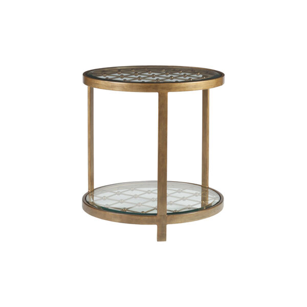 Metal Designs Gold Royere Round End Table, image 1