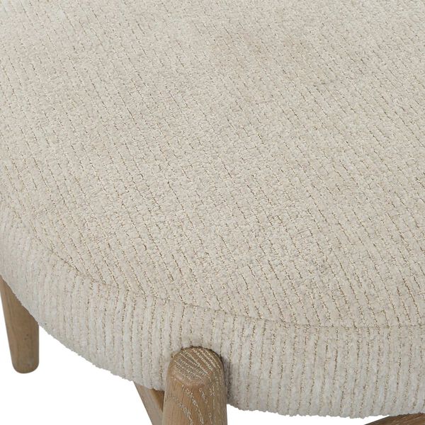 Acrobat Off-White and Natural Small Bench, image 6