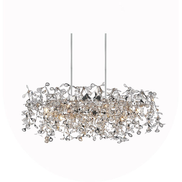 Flurry Chrome Seven-Light Chandelier with K9 Clear Crystal, image 1
