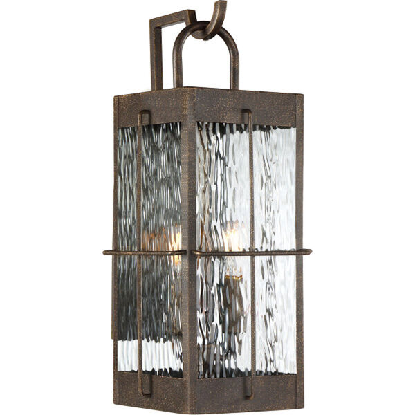 Ward Gilded Bronze Eight-Inch Two-Light Outdoor Wall Lantern, image 1