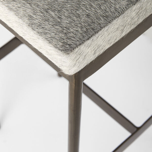 Milie Gray and Gold Bar Stool, image 6