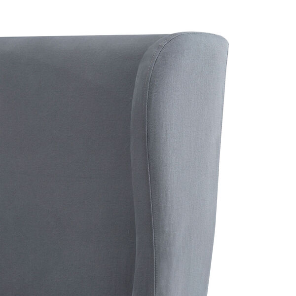 Lisle Grey Slipcover Wingback Host Chair, image 5
