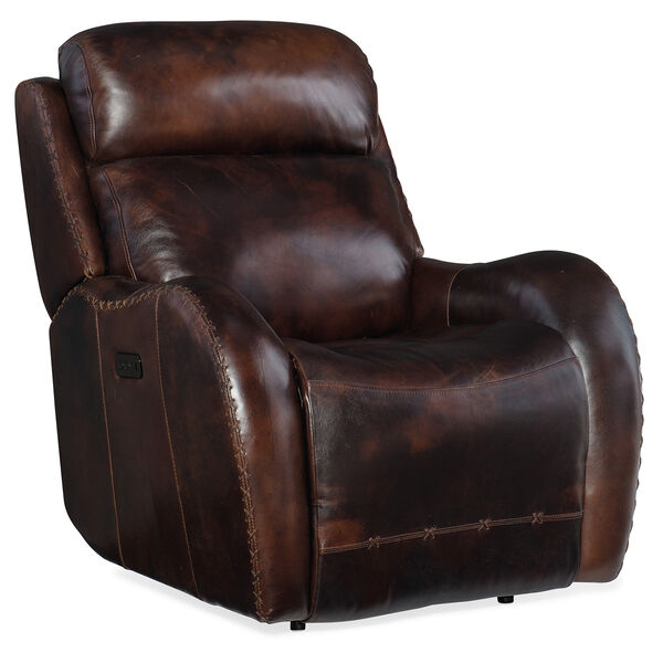 Chambers Brown Power Recliner with Power Headrest, image 1